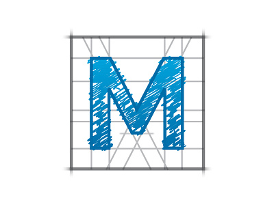 Mobilesmith Logomark blue draw gradient lines m scribble sketch square wireframe