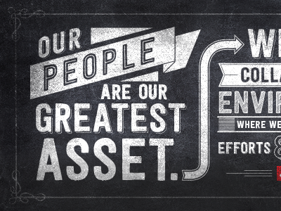 Values Campaign: People chalkboard graphic design