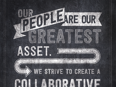 Values Campaign: People (vertical) chalkboard graphic design