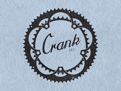 Crank Set Badge badge elements bicycle crank crank set cycling graphic design logo