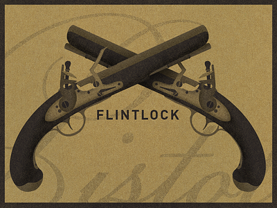 Flintlock Pistols flintlock graphic design gun pistols vector vintage