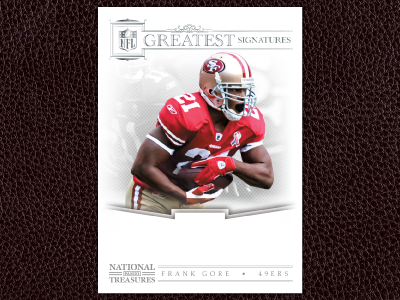 NFL Greatest Signatures flourish football graphic design ornament trading cards