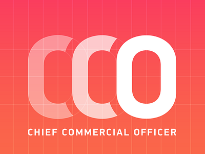 CCO chief commercial logo officer typography