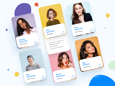 Ui cards for Social media agency website💙 clean ui creative design landing smm socialmedia team ui uidesign userinterface vector web web design website