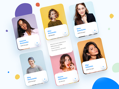 Ui cards for Social media agency website💙