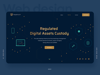 Crypto custody service website design