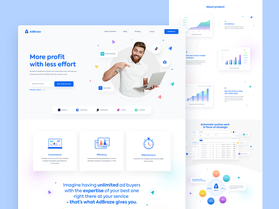 Adbraze website branding clean ui design figma illustration logo ui vector web web design website