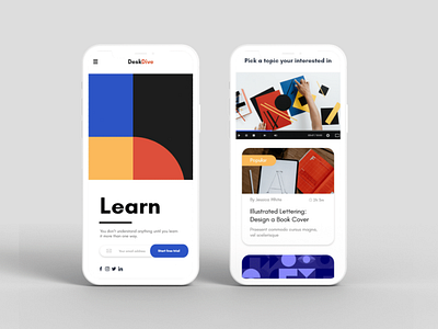 Learning platform UI