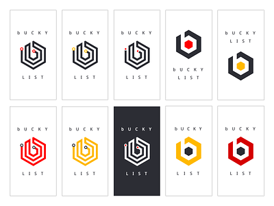 Bucky List Logo Exploration app branding exploring logo minimalism minimalist logo