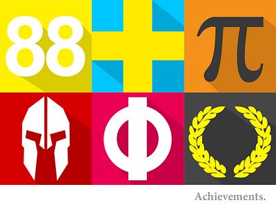 Acheivements. achievements colorful flat fun games gamification unity