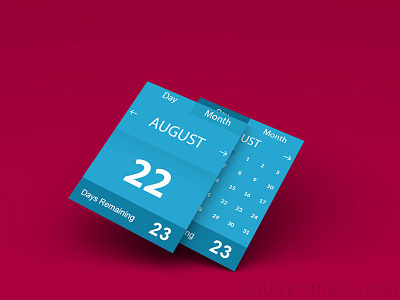 Micro Calendar calendar color flat micro minimal mobile responsive ui ux windows 8