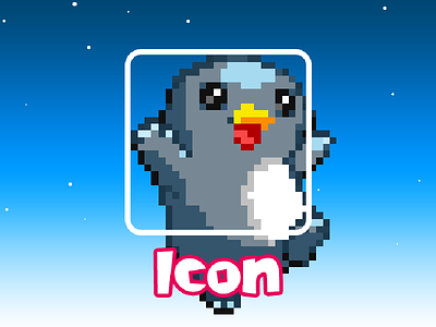 Hooky Bob Icon hookybob mobile game penguin pixel art unity unity3d