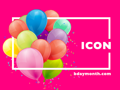 bDay Month Icon balloons bday bdaymonth color icon mobile app pwa web app