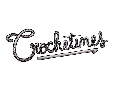 Crochetines crafts crochet hand drawn lettering