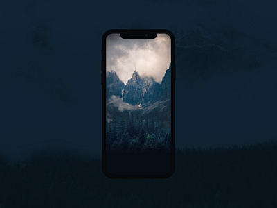 Sign up screen with parallax effect animation app background dailyui dailyui 001 dailyuichallenge effect forest gif mobile mountains nature parallax parralax register signin signup signup screen ui ux