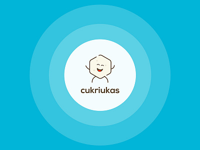 Cukriukas App logo app carbs character diabetes flat insulin logo mobile sugar ui ux