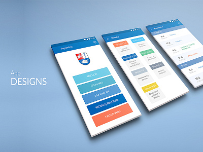 3 main screens of LSMU app app diabetes medicine mobile ui ux wireframes