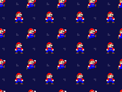 Supermario pixel art art bros builder dark games gaming oldschool pattern pixel retro seamless super mario