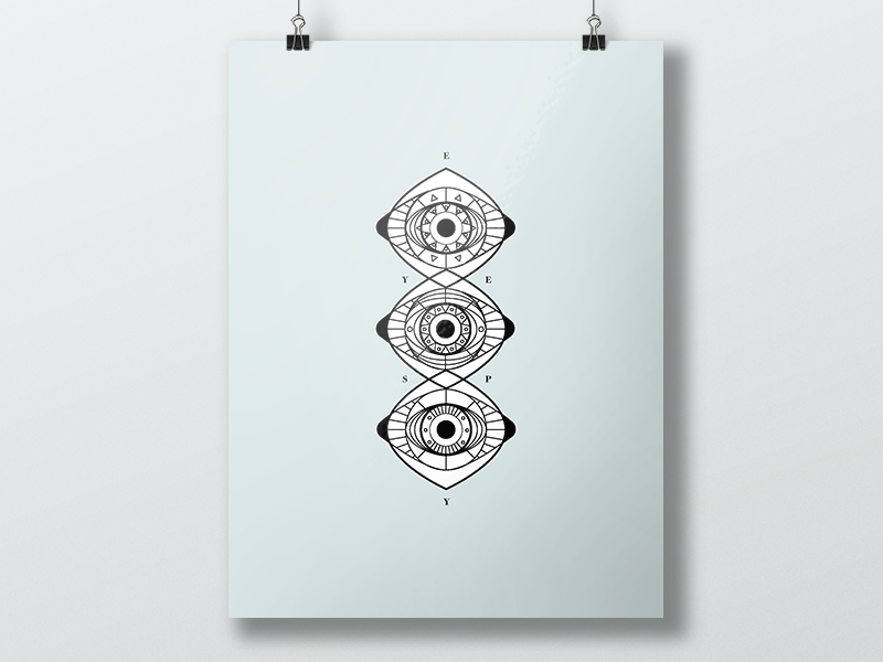 Eye Spy eye illustration pattern poster