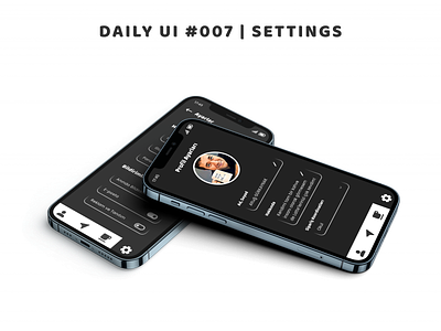 DailyUI #007 - Settings (Dark)