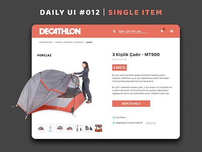 DailyUI #012 -  E-Commerce Shop: Single Item