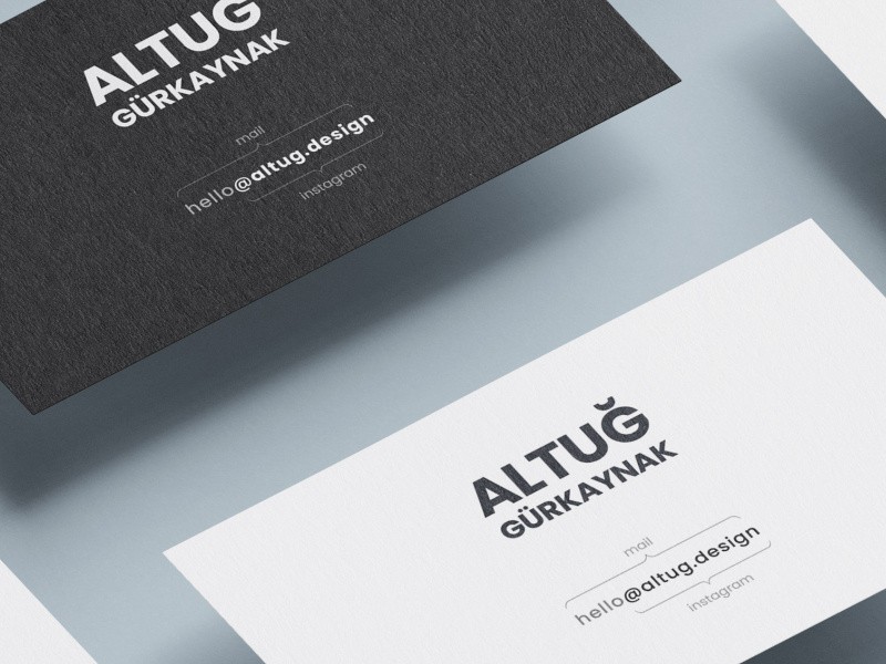 My New Bussiness Card by Altug Gurkaynak on Dribbble