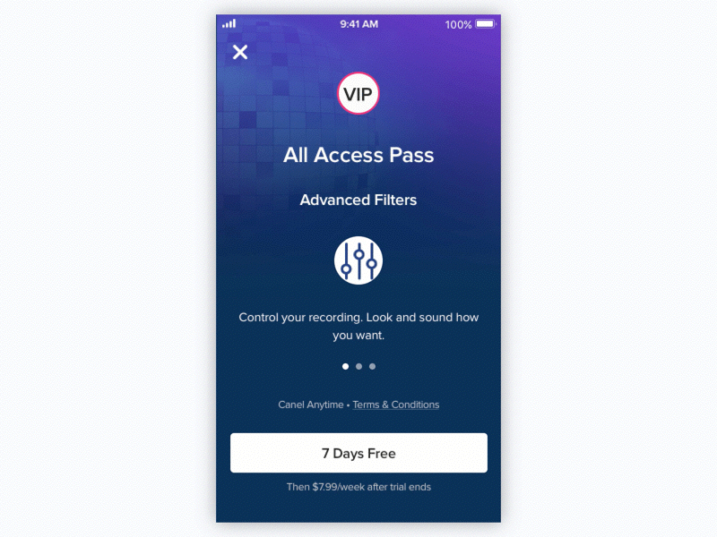 All Access Pass animation principle propvalue purchase subscription upsell vip