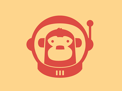 Space chimp astronaut icon logo monkey vector
