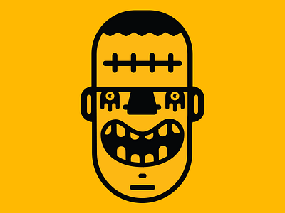 Dead User Society icon frankenstein monster outline vector