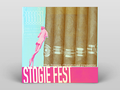 The Brown Christmas — Stogie Fest — Album Cover album album art album artwork album cover album cover design collage digital collage music typography