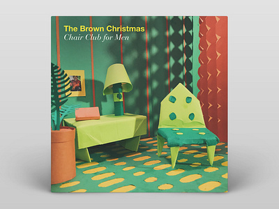 The Brown Christmas — Chair Club for Men — Album Cover album album art album artwork album cover album cover design music origami paper paper art typography