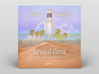 Crystal Zima — Is it a... Mirage? — Album Cover album album art album artwork album cover album cover design music vaporwave