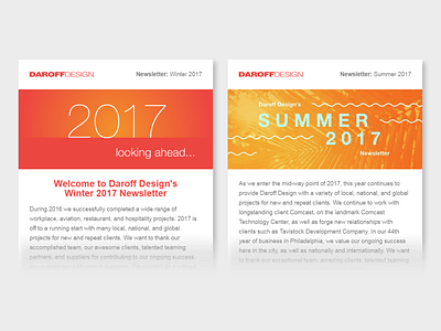 Daroff Design — Newsletters design newsletter newsletter design newsletter graphics newsletter template typography