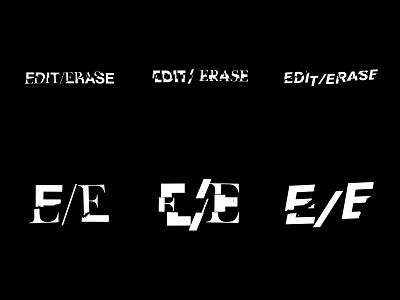 Edit/Erase — Final 3 Logotype Options logo logotype typography wordmark