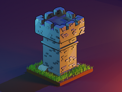 Guard Tower With Toon Shading