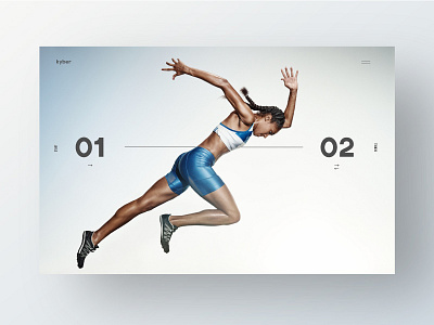 Kyber Website Preview branding exercise fitness interface layout logo running ui ux web design