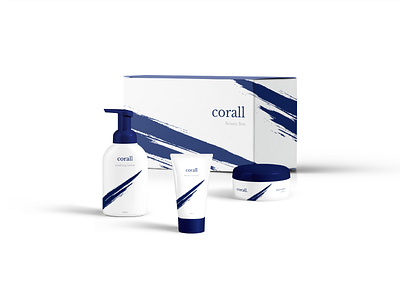 Corall beauty branding cosmetics layout make up model packaging ui ux web design