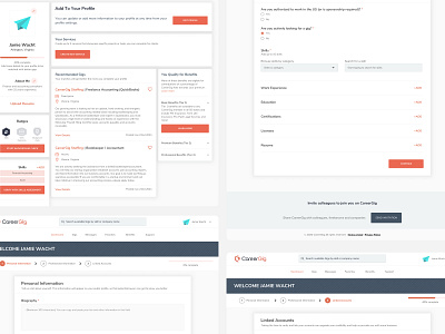 CareerGig App Onboarding User Flow design ui ux