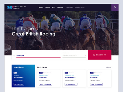 Great British Racing Homepage dailyinspiration design designer designinspiration digital mobile ui uiux ux web