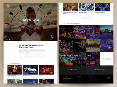 Bespoke Events London Text Page Design digital design events production shows ux website design