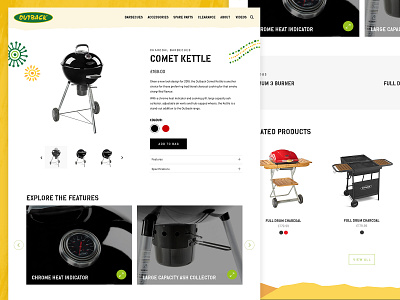 Outback Barbecues Product Page app dailyinspiration design designer digital mobile ui uiux ux web