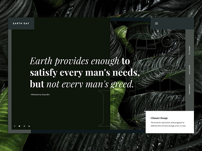 Earth Day Homepage dailyinspiration design designer designinspiration digital graphicdesign ui uiux ux web