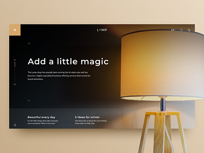 Lamp shop app design home lamp preview ui ux web website