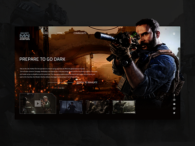 Call of Duty: MW home screen