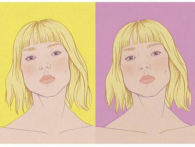 Portrait of a Blonde Girl 2d colorful fashion illustration girl illustration portrait portrait illustration woman
