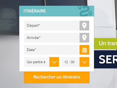 Calculateur d'itinéraire bus calendar design form schedule trip web design