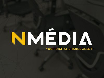 Nmedia Rebranding black brand branding corporate identity logo typography yellow