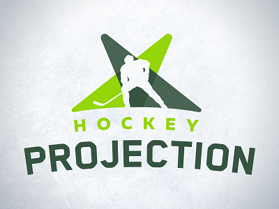 Hockey Projection branding design green hockey ice logo player projection sports symbol typogrpahy