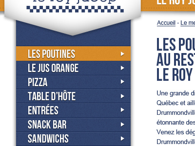 Restaurant Menu design design web food menu navigation restaurant web