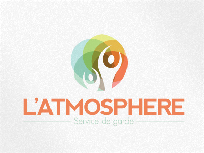 L'atmosphère colours graphic design kids logo